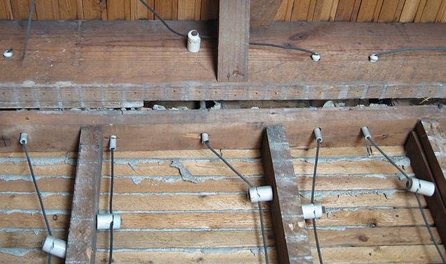 knob and tube wiring in 1930s home
